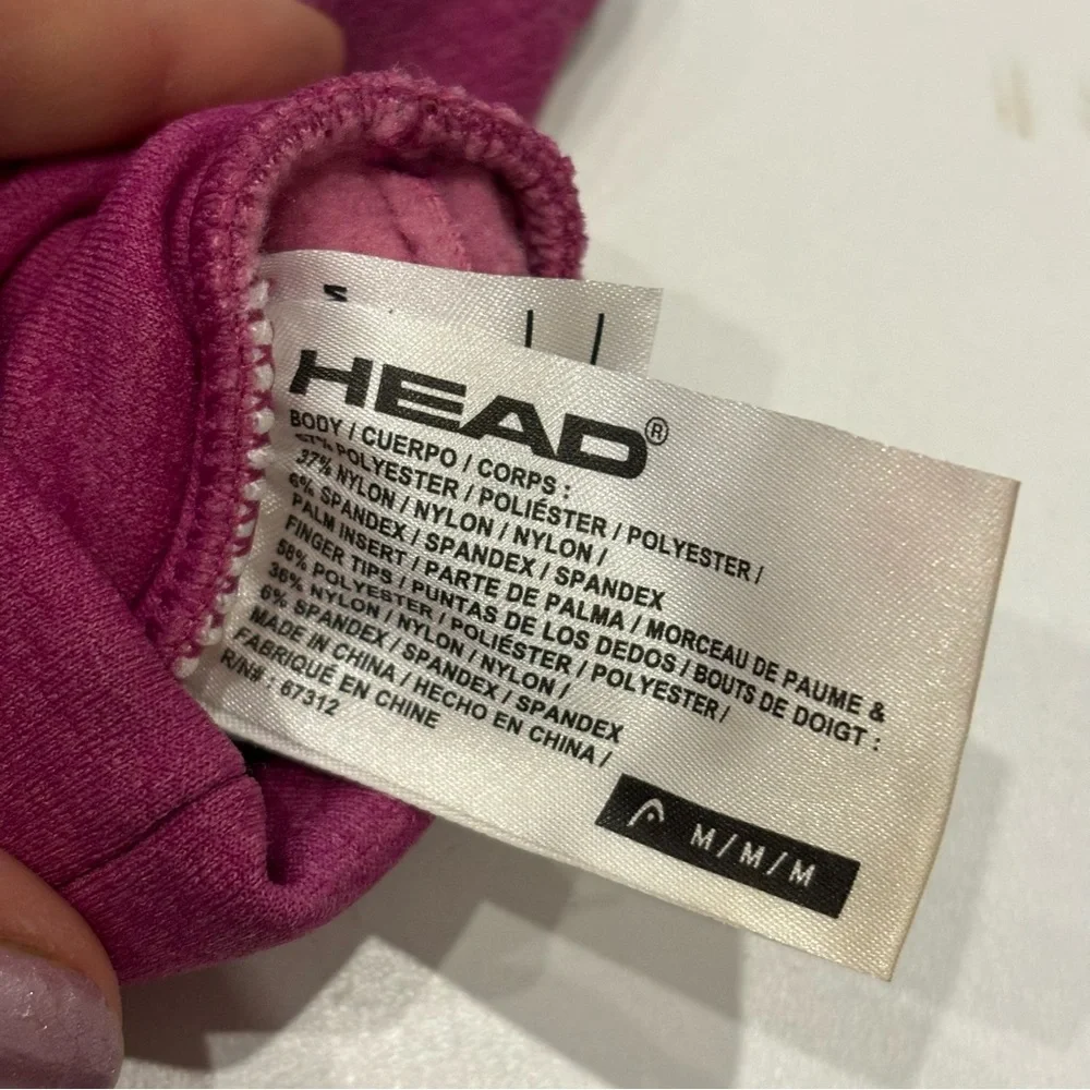 Head kids pink touchscreen gloves size M